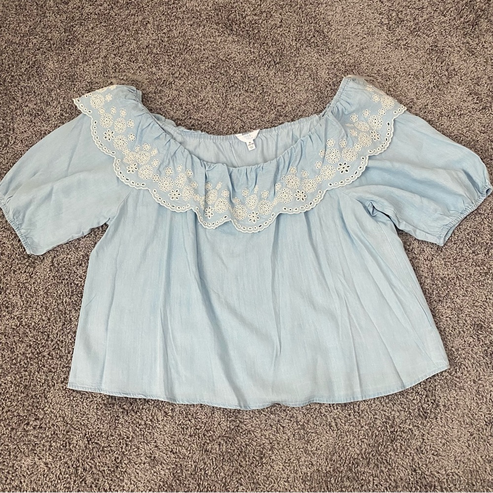 NWT Time  & Tru Light Blue Women’s Top - size XL